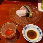 銀座 しのはら - 鳥羽の鰆、淡路の紅葉鯛のお造り