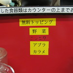 らーめん豚喜 - カウンター