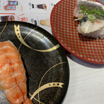 魚べい - あじ〆さばと肉厚上エビ140円