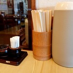 かいだ屋 - 卓上の調味料など