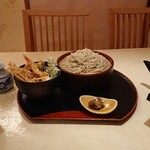 十割蕎麦まちだ - 天丼とそばのセット 1650円