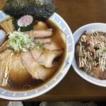 白河中華そば 葵 - チャーシュー麺
            ミニチャーシュー丼