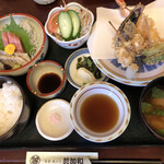 天ぷら専科 於加和 - 旬菜ランチ。それぞれの皿に創意が隠れてる