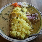 カレー&コーヒー ムライ食堂 - ２種盛り。