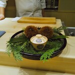 銀座 よし澤 - 先付　栗の茶わん蒸し