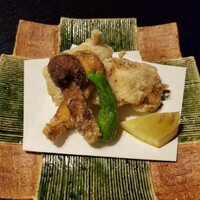 月亭 新宿本店 - 松茸とふぐの唐揚げ