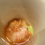 三谷 - ボタン海老と海老味噌・殻を焼いてコクを出したスープ