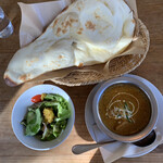 Sajiro Cafe - A Set (Daily Special: Pork and Mushroom, Naan)