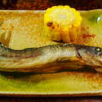 渓山亭 - 囲炉裏 岩名塩焼き・とんもころし？  （投稿：'12/07/26）