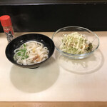 Sushikyuu - 京風きしめんとサラダ。
                        美味し。