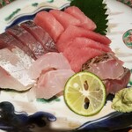 伊勢海老蕎麦 清正 - 産地直送鮮魚のお造り(1480円)