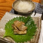 鮨匠 のむら - 芭蕉梶木(鹿児島県開聞岳沖産、40kg)の胸筋の炙り