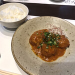 Miyanomori Rengedou - 主菜の海老のチリソース＆ライス