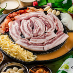 芝士韩式烤猪五花肉套餐 (一人份)
