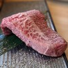 キンキン麦酒とプリッと小腸 近江牛畜産すだく - 料理写真: