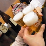 三昧庵 みしまや - ビールで乾杯