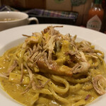 ナナイロパスタ - カレーぺぺたま 1,180円 ＋ 250円。