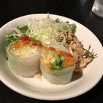 タイ屋台 チャオ チェンマイ - セットの生春巻き、サラダなど