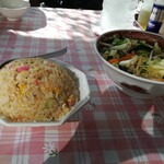 峰来軒 - チャーハンと野菜ラーメン