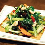 Today's green vegetables stir-fried over high heat