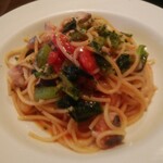 A.te - 　　　鰺と小松菜のペペロンチーノ　スパゲッティ