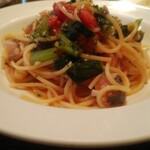 A.te - 　　　鰺と小松菜のペペロンチーノ　スパゲッティ