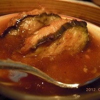 龍天門 - ランチの飲茶。ナスのひき肉挟み
