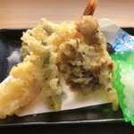 ゆで太郎 - 天ぷら盛合せはどの具材も新鮮で美味しい！