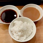 しゃぶ菜 - ご飯とポン酢＆ゴマダレ