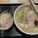 老麺処 圓 - タンメン　チャーシュー丼セット