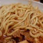 SHIBIRE NOODLES 蝋燭屋 - 【限定】２種美味キノコの麻婆麺（1200円）＋半ライス（100円）
