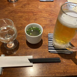 マグロ・日本酒専門店 吟醸マグロ - いっぱいめのビール　シジミ汁　クーポンの日本酒