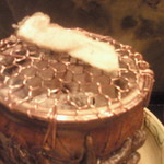 車力門 ちゃわんぶ - 松茸の天ぷらを少し炙って