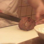 車力門 ちゃわんぶ - タコの頭を少しあてに切ってもらってます