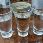 永楽食堂 - 新政３種飲み比べ