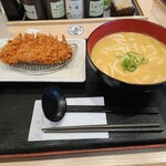 松のや - ロースかつクリームカレーうどん650円