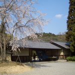 寿長生の郷 - 長屋門と桜