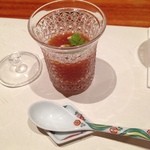 鮑入りトマトのジュレ