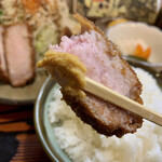 とんかつ一幸 - 和がらしを付けて…(*^^*)