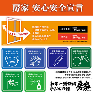 強力な換気でより安全に！★房家安心安全宣言★
