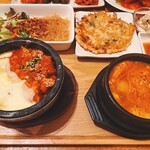 韓美膳 - チーズダッカルビ石焼ビビンバスンドゥブセット
