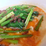 四川料理 桃源郷 - 担担麺の麺のアップ　【　２０１２年３月　】