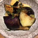 ワインとお料理 ことり - 揚げ茄子の味噌和え