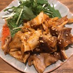 ワインとお料理 ことり - 豚ガツと長葱のサムジャン(甘味噌)炒め