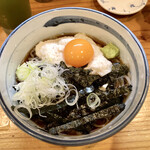 そばきり 次郎 - 『山かけ冷蕎麦+生卵』様(1100円+金額不明)