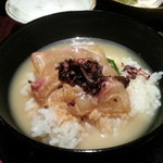 銀座うち山 - 7.27訪問：鯛茶漬けに変身したご飯