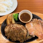 ココス - ジャポネギハンバーグ&グリルチキンランチ869円スープバー付