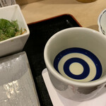 鶏繁 - 二杯目は日本酒で福寿