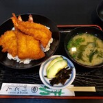 お食事処 川とく - 洋風エビ丼　950円