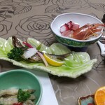 Ryokan Yubata - 魚の塩焼きと刺身
